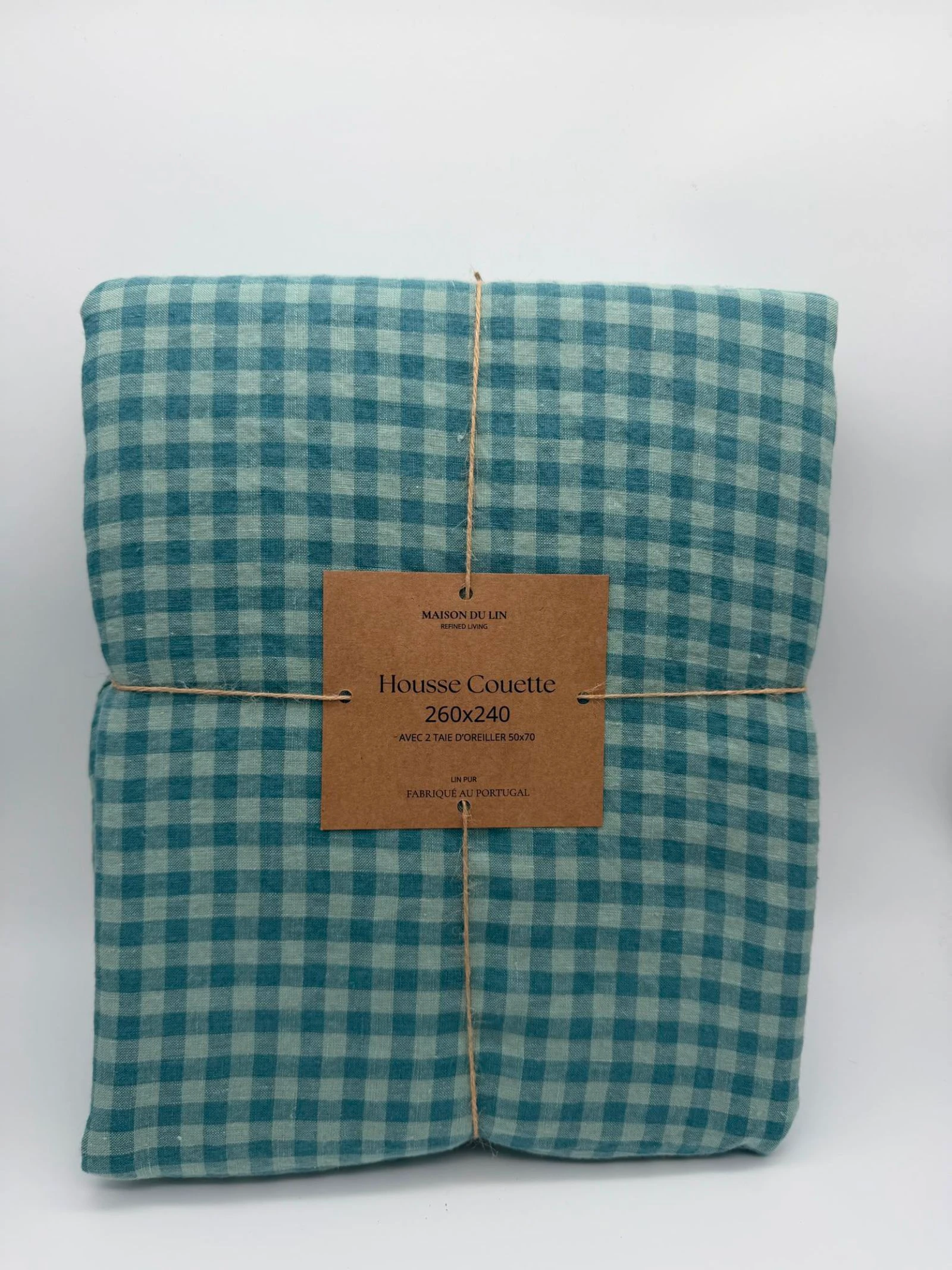 Housse couette Avec taies 100%lin lave